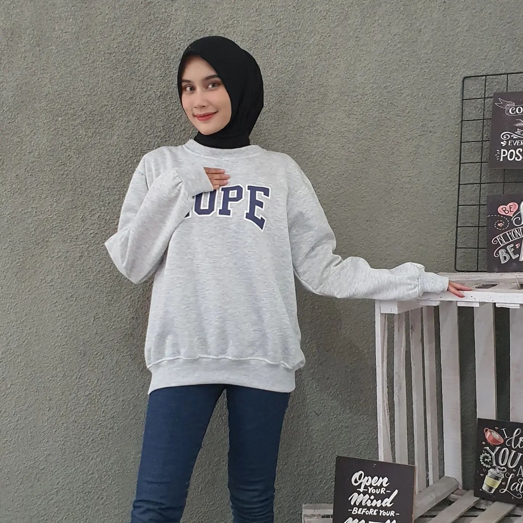 HOPE SWEATER / Sweater Terbaru / Sweater Terlaris / Sweater remaja / Sweater distro / Sweater oversize / Sweater crewneck oversize / Sweater terbaru unisex / Sweater Remaja Kekinian / Sweater Unisex / Sweater Cewe Cowo