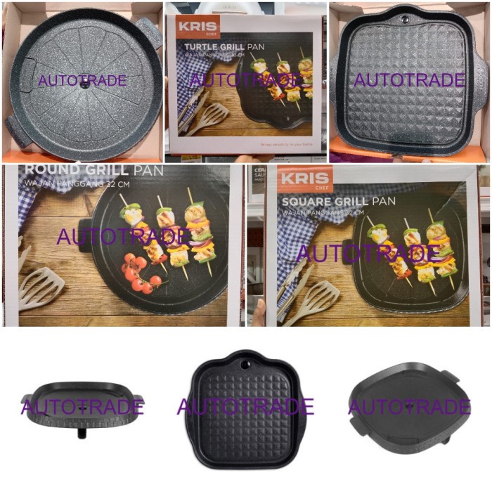 KRISCHEF PLAT WAJAN PEMANGGANG PANGGANG GRILL PAN ALAT BBQ SERBAGUNA