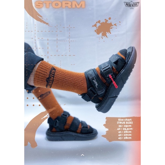 sandal gunung storm all black MERINTIS31SOCIETY