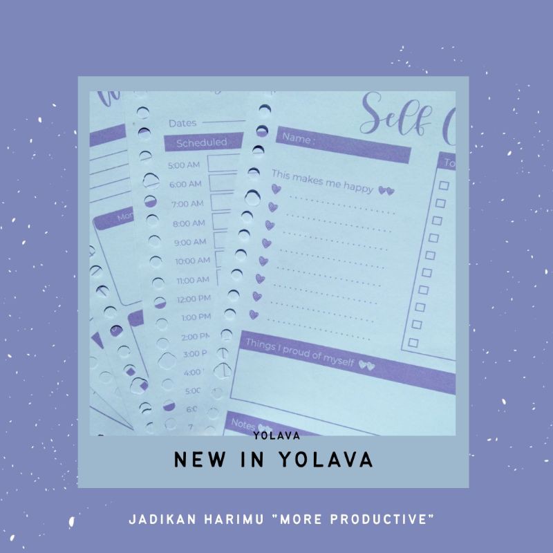 

Kertas Jurnal | Daily planner, Weekly, Monthly, Self care, Wish list | A5 20 lubang