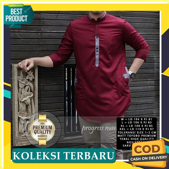 Pakaian Setelan Baju Koko Pria Muslim Baskara Terbaru Lebaran 2022 Model Set Koko Import Moscrepe Ka