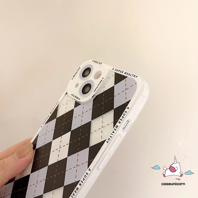 Soft TPU Case Realme C55 10 Pro C33 C35 C25s C12 C31 C21Y C12 C25 C25Y C20 C3 C17 C21 C1 C15 C20A 6i 8i 5 9i 8 9 8pro 9pro 10Pro Plus 5s Hitam Biru Diamond Grid Pattern Covern