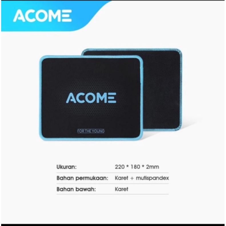 Acome AMP01 Fashion Mouse Pad Anti Slip ORIGINAL BEST QUALITY KARET