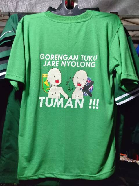 Kaos AREMA TUMAN COK Versi Bonek Bonita Hijau Muda Persebaya Terbaru 2020
