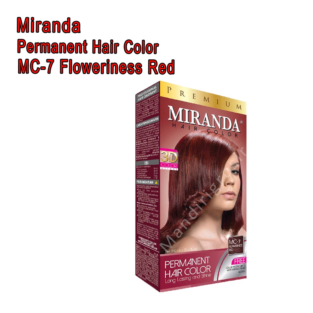 Cat Rambut *Miranda * MC-7 Floweriness Red * 30mlx2 + 10ml