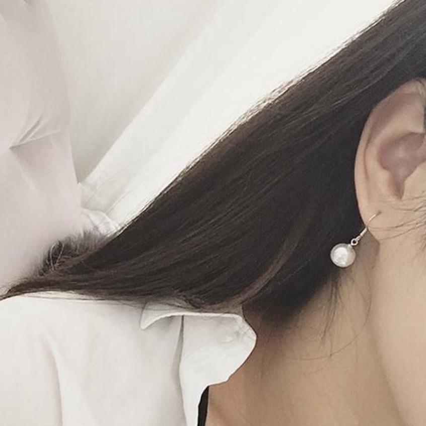 Anting Wanita Tusuk Korea Bentuk Hati Hias Kristal - Fashion Wanita Korea Aksesoris Murah AF004-4