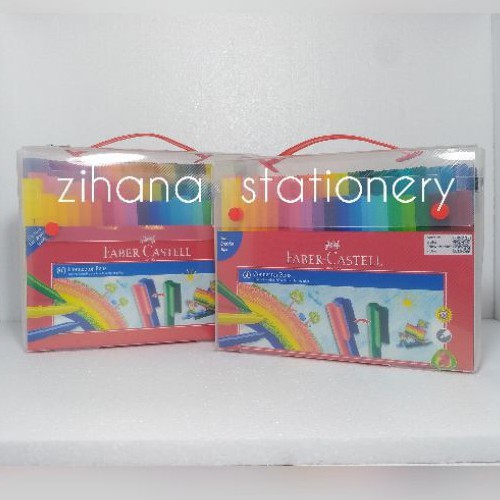 Alat Tulis Perlengkapan Mewarnai Spidol / Connector Pen Faber Castell isi 60, 80 Warna
