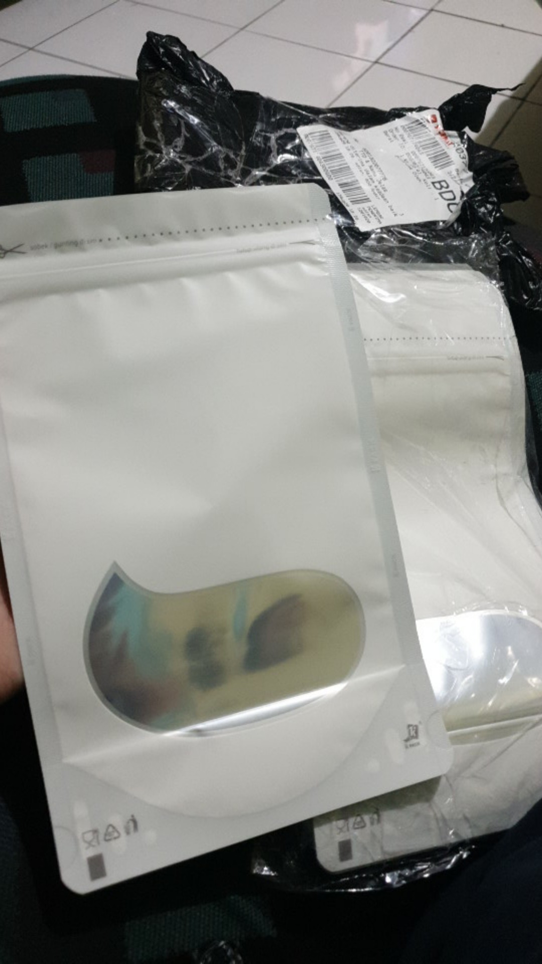 Standing Pouch Transmetz Window Kombinasi 14x23 Black Hitam White Putih 500z