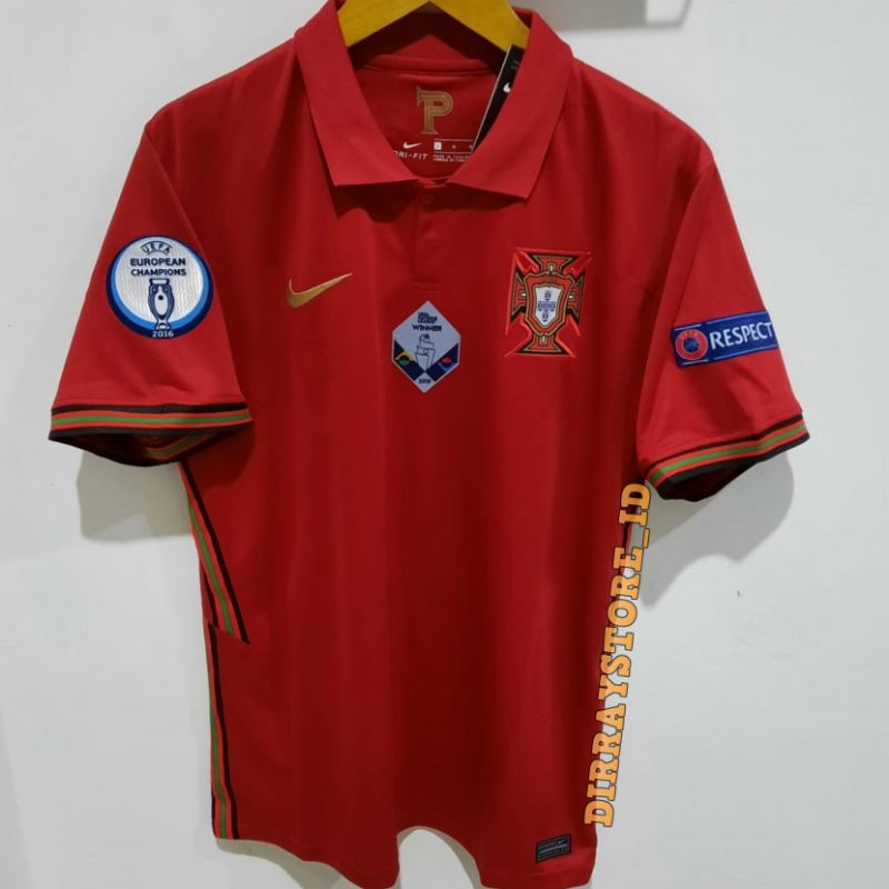 JERSEY BAJU BOLA PORTUGAL HOME 2020/21 FULLPATCH EURO GRADE ORI