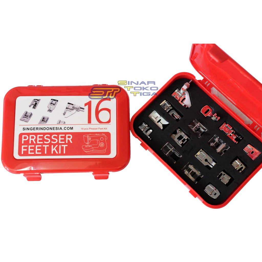 SEPATU SINGER SET 16 PCS MESIN JAHIT PORTABLE PRESSER FOOT 16PCS