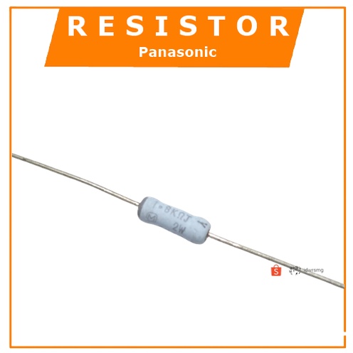 RESISTOR 2 WATT 1.8K Ohm 1.8 Kilo Ohm 5% R 2W Resistor Panasonic 1.8Kilo Ohm 2 W