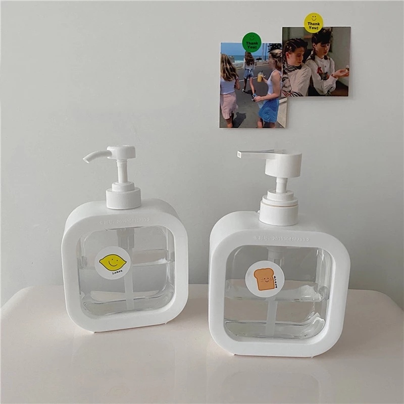 500ml White Portable Soap Dispenser Empty Bottles for Hand Sanitizer，Lotion，Shampoo，Body Wash