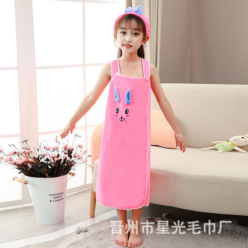 Baju Handuk Kuping 60x120 cm Microfiber Baju handuk anak Lembut Super serap air Import