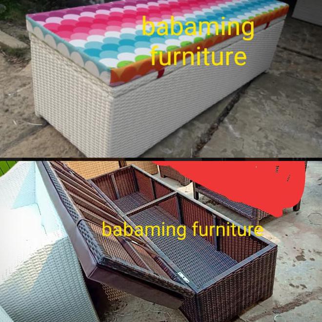 Februari Maniss Sofa Peti Panjang 140 Cm Rotan Sintetis Kode 968