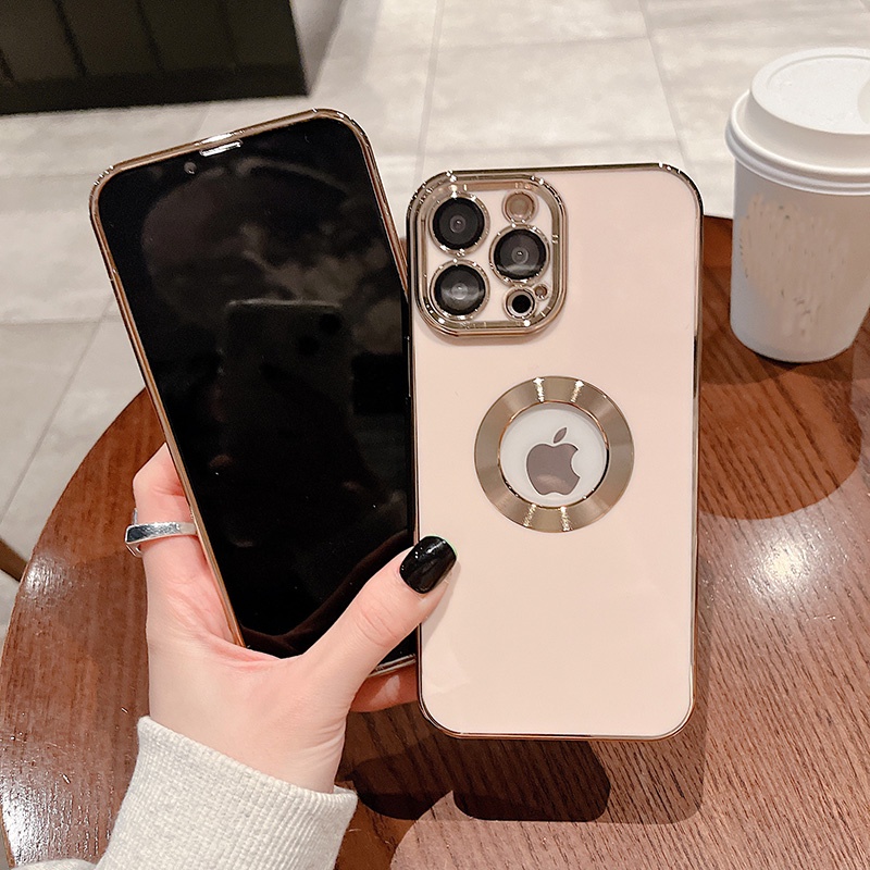 Soft Case Pelindung Kamera Belakang Bahan Kaca Tahan Banting Untuk iPhone 11 Pro max 12 13 Xs max XR 7plus 8plus 7 / 8