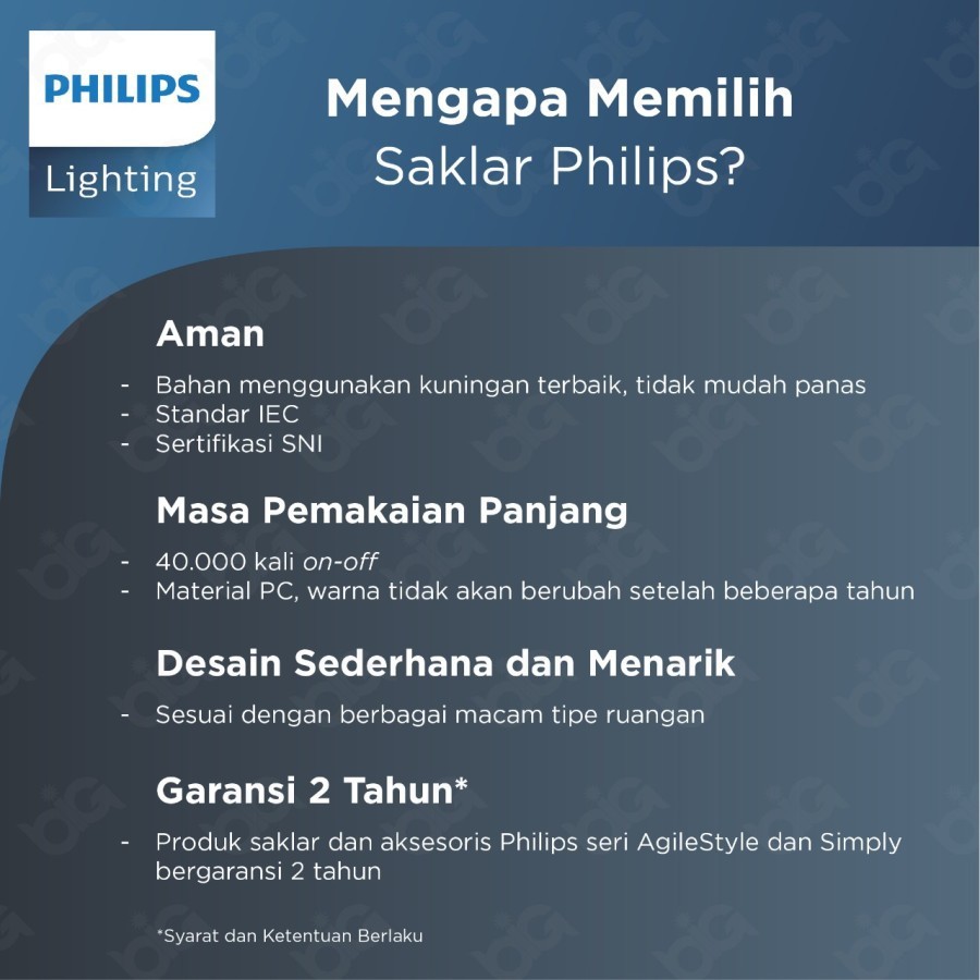 PHILIPS Simply Saklar Single 2 Arah atau 2 way