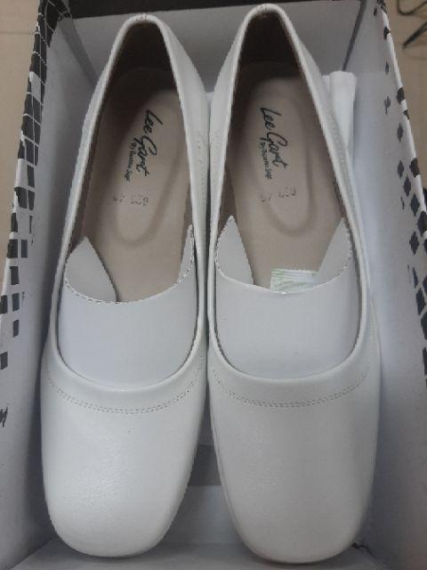 Sepatu Formal Wanita - Sepatu Pantofel Cewek Kulit Putih 36-41 - Sepatu Suster-perawat Murah