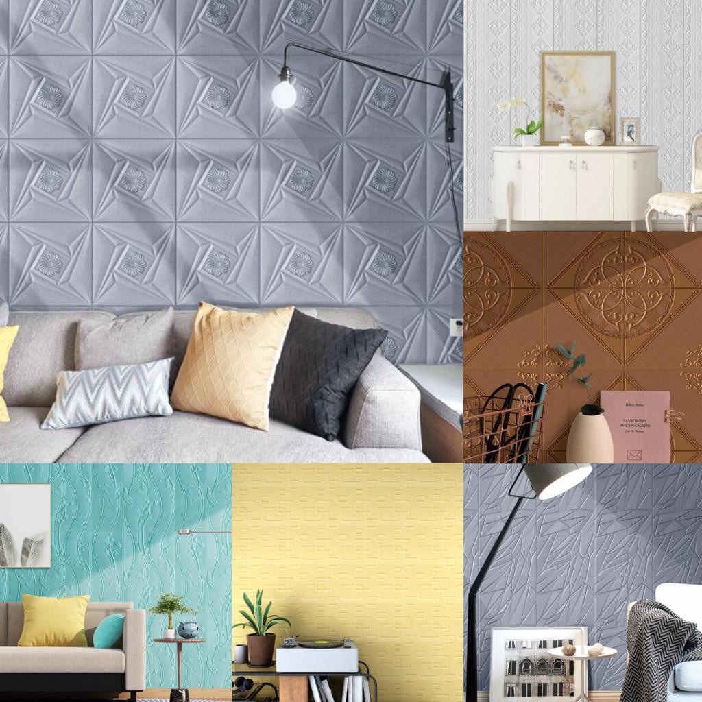 Grosir - H862 Wallpaper Dinding 3D / Wallpaper 3D Foam / Sticker Dinding / Wall Sticker Foam