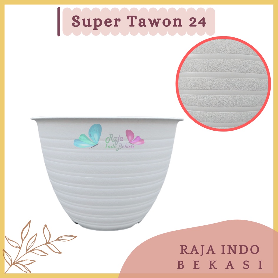 Pot Super Tawon 24 Putih Garden Of Love Pot Tawon Putih Tirus Pot Tawon Pirus 18 20 21 25 27 - Pot Tawon 24