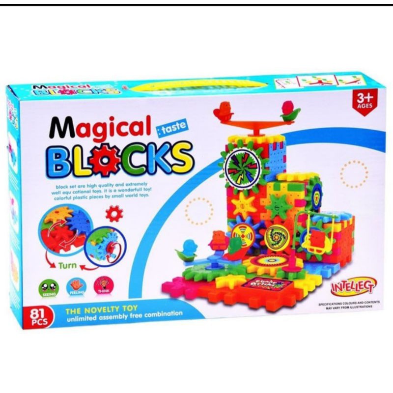 mainan MAGICAL BLOCKS interlocking learning bloks - FUN BRIKCS