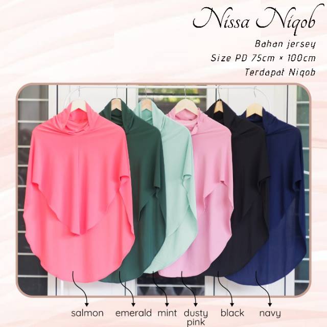 HIJAB / JILBAB NISSA NIQOB - BAHAN STELA HALUS