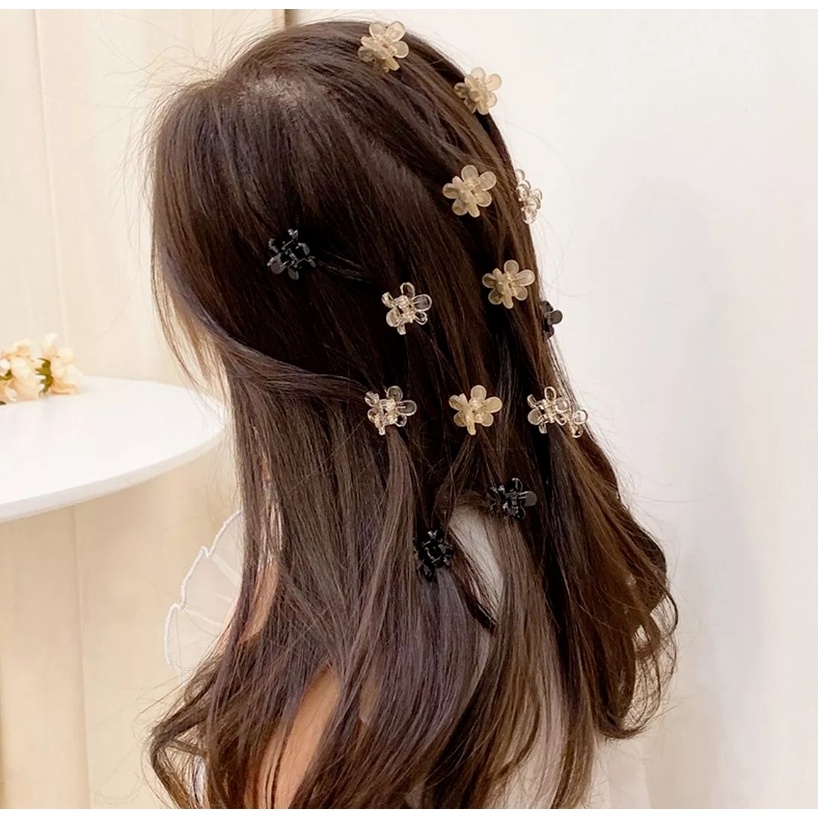 Jepit Rambut Bentuk Bunga Aksen Mutiara Untuk Anak Perempuan