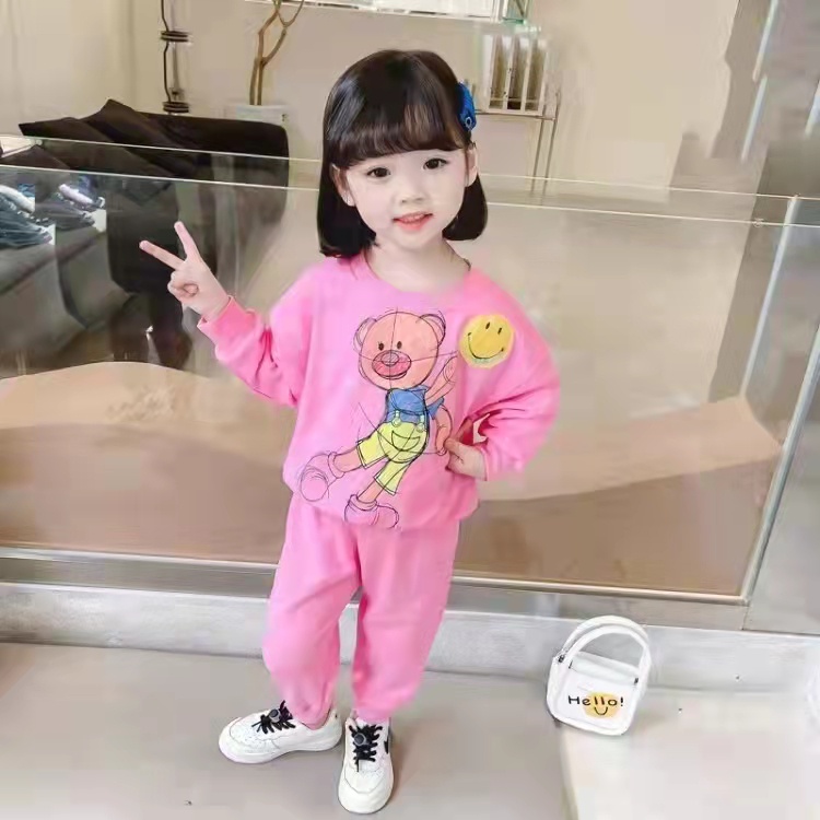 Setelan Sweater anak perempuan/ Setelan anak import/Baju anak perempuan usia 5-10th