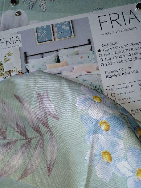 Homemade Sprei Single 120x200 Tinggi 30cm Katun Jepang Impor Motif Minimalis Murah Merk Fria