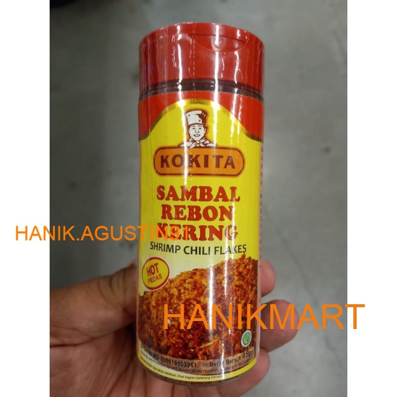 

Kokita Sambal Rebon Kering Hot Pedas 45gr Sambel Tabur Bubuk 45g 45gram 45 g gr gram HM91