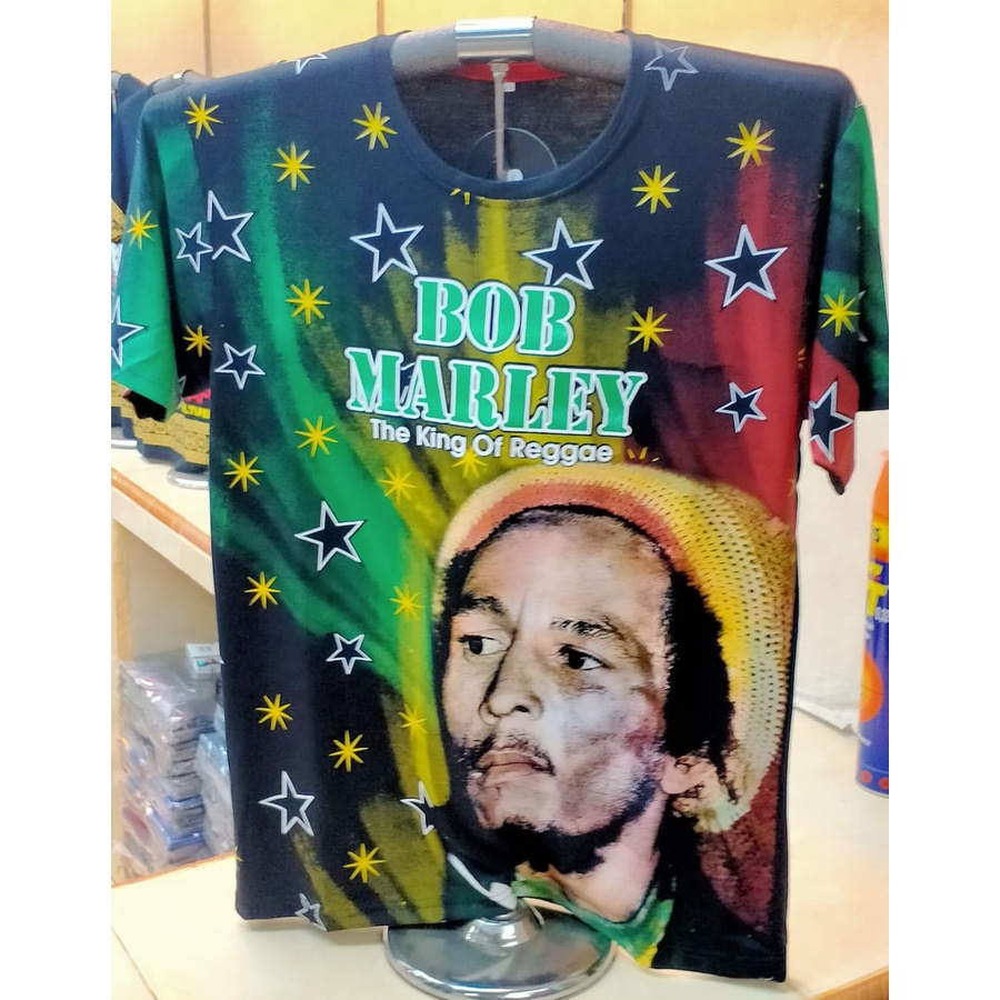 Baju Kaos Motif Bob Marley Pria Terbaru