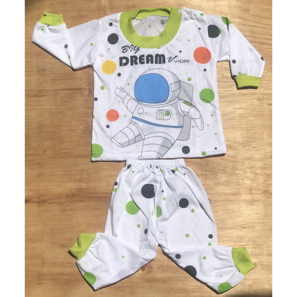 [STO.PJMAST]Setelan Bayi Panjang Motif Astronot Umur 3 - 18 Bulan