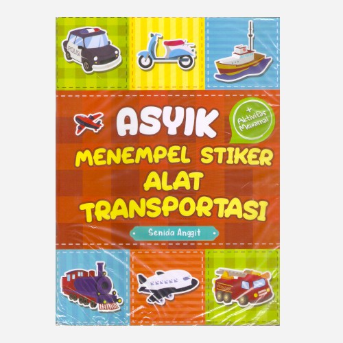 Asyik Menempel Stiker Alat Transportasi