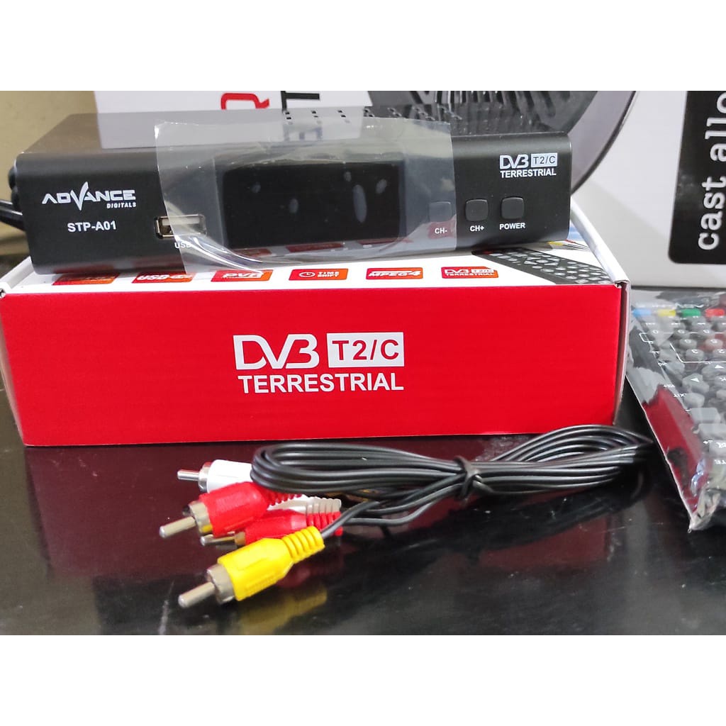 SET TOP BOX ADVANCE DVB T2 STP A01 DIGITAL ORIGINAL GARANSI ANTENA UHF Asli RECEIVER TV