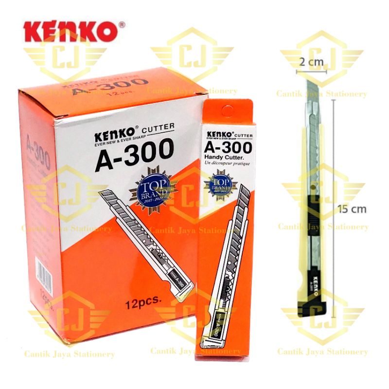 

[1 LSN / 12 PCS] Cutter / Alat Pemotong KENKO A-300 (9 Mm Blade)