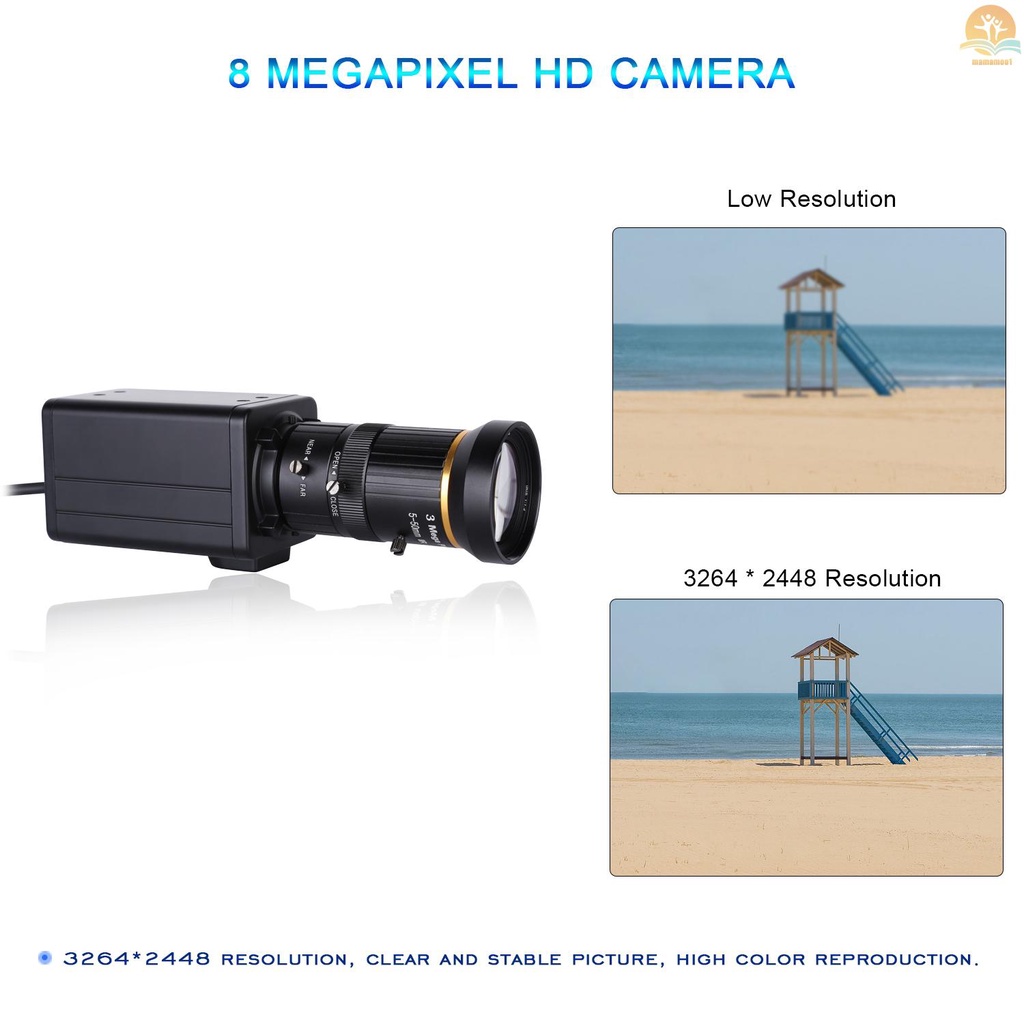 4K HD Camera Computer Camera Webcam 8 Megapixels 10X Optical Zoom 60 Degree Wide Angle Manual Focus Auto Exposure Compensation with Microphone Tripod USB Plug &amp; Play for Video Conference Online Teaching Chatting Live Webcasting