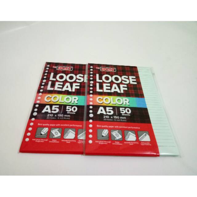 

Loose Leaf Isi Binder A5 Isi 50 Garis Hijau