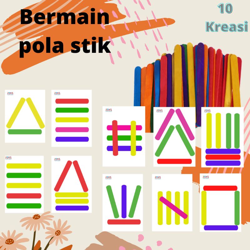 Nafisah Edutoys Bermain Pola Stik  Mainan Montessori Sensory Toys
