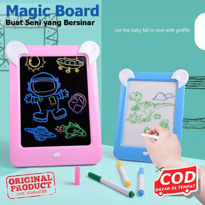 Magic Board Drawing LED 85127 - Papan Gambar Ajaib Edukasi