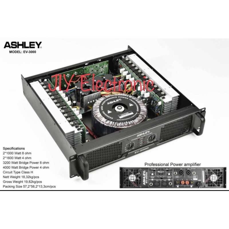 Power Ashley 2 Channel EV-3000 EV 3000 Original