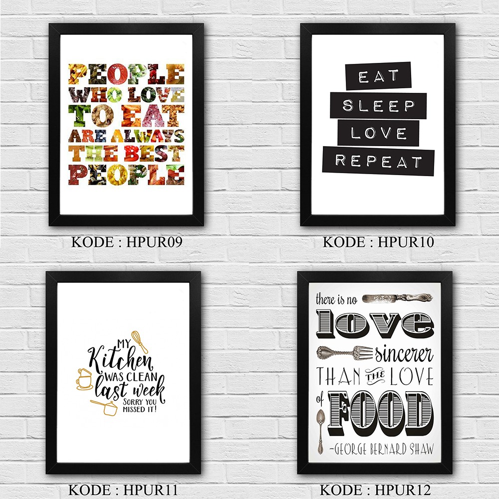 Hiasan Dinding Dekorasi Rumah Dapur Quotes Kitchen Pajangan Poster Ukuran A4 Shopee Indonesia