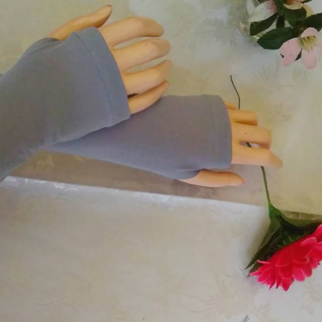 (BISA COD) Handsock fringles jempol polos spandex baloon/handsock fingrels/muslimah/sarung tangan