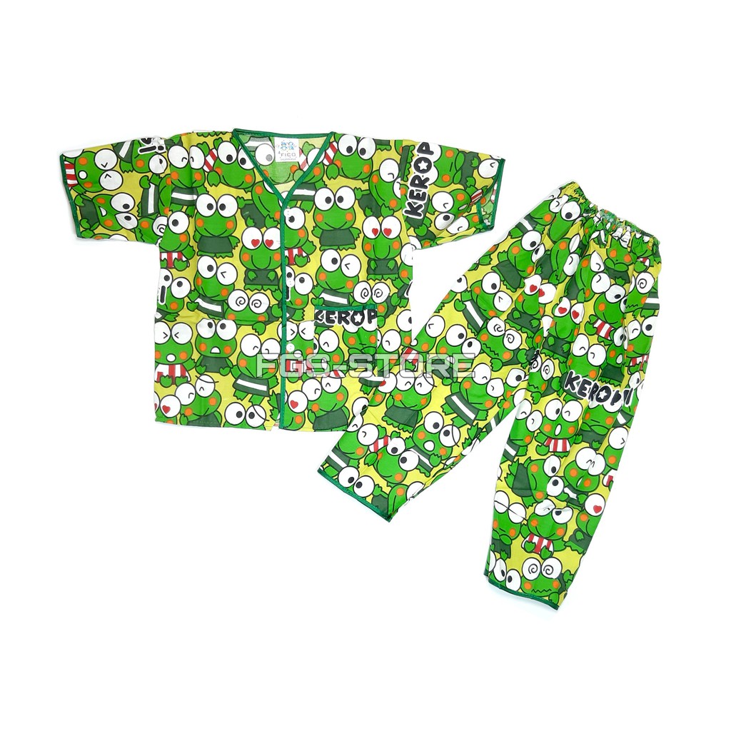 PIYAMA ANAK KEROPI 1- 4 TAHUN BAJU TIDUR ANAK LAKI-LAKI BAJU TIDUR ANAK PEREMPUAN,1-4 TAHUN