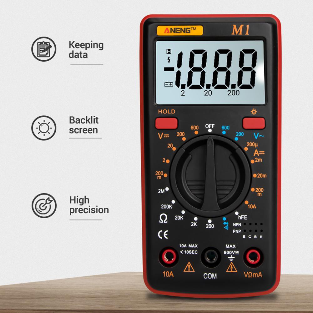 ANENG Multimeter LCD Digital Pengukur Tegangan / Arus / Resistansi / NCV