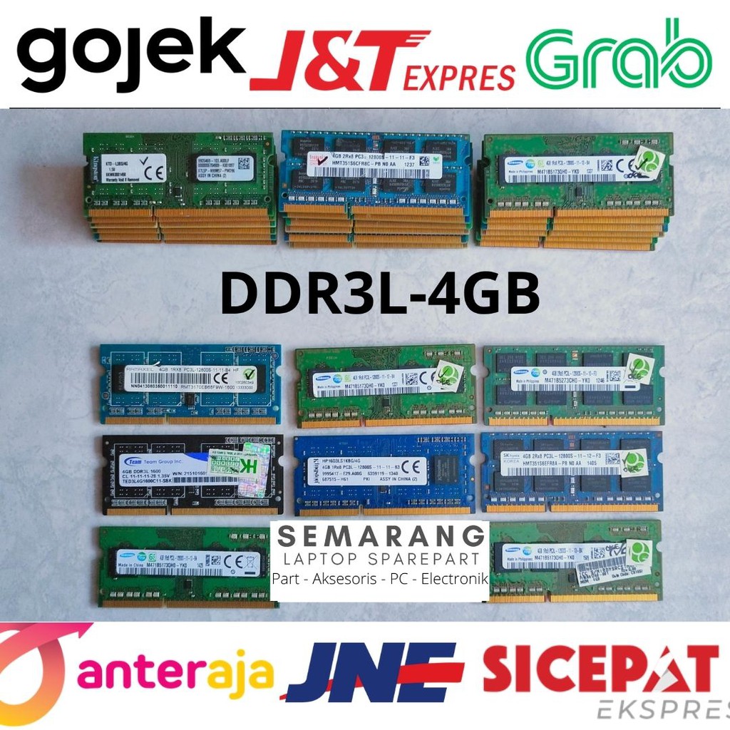 SODIM RAM LAPTOP DDR3L 4GB Pc12800 12800 Sodim Netbook Samsung Hynix Nanya Adata Ramaxel Micron