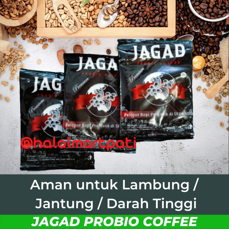 Jagad Probio Coffee Kopi Hitam Sehat Probiotik Bubuk Robusta Premium Fermentasi Organik Sachet Saset Renteng Renceng Rencengan Bubuk Asli Original Aman Untuk Penderita Sakit Maag Asam Lambung Jantung Hipertensi Darah Tinggi