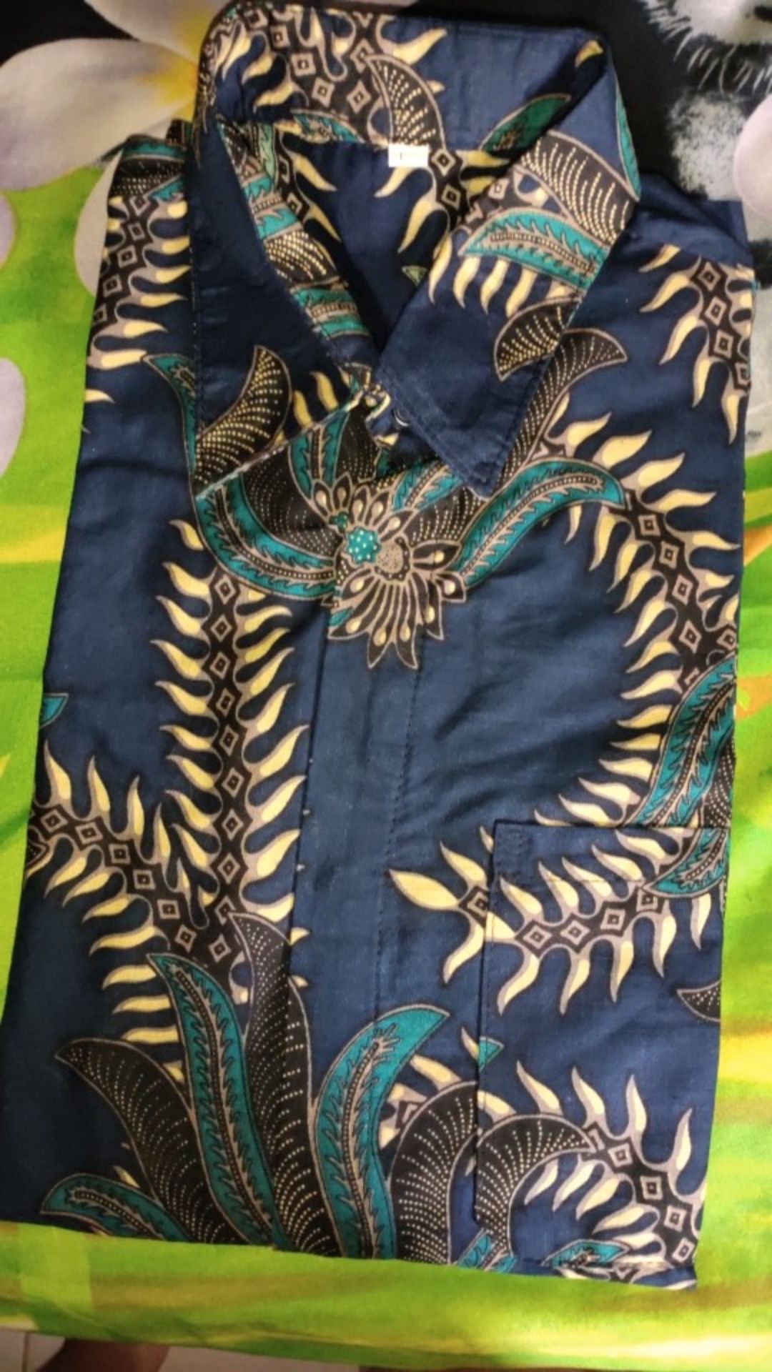 Kemeja Batik Pria Lengan Panjang M L Xl Xxl Seragam