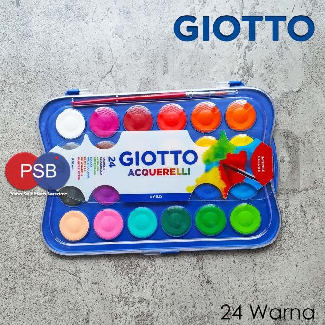 

Giotto Acquerelli 24 Warna (Watercolor Cake / Cat Air Giotto) Set 24