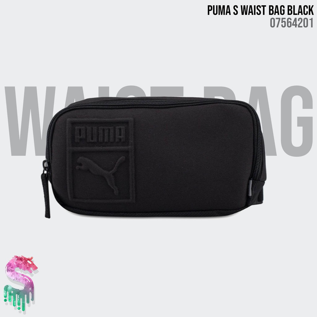 PUMA S WAIST BAG [07564201] BLACK ORIGINAL - TAS PINGGANG PRIA WANITA