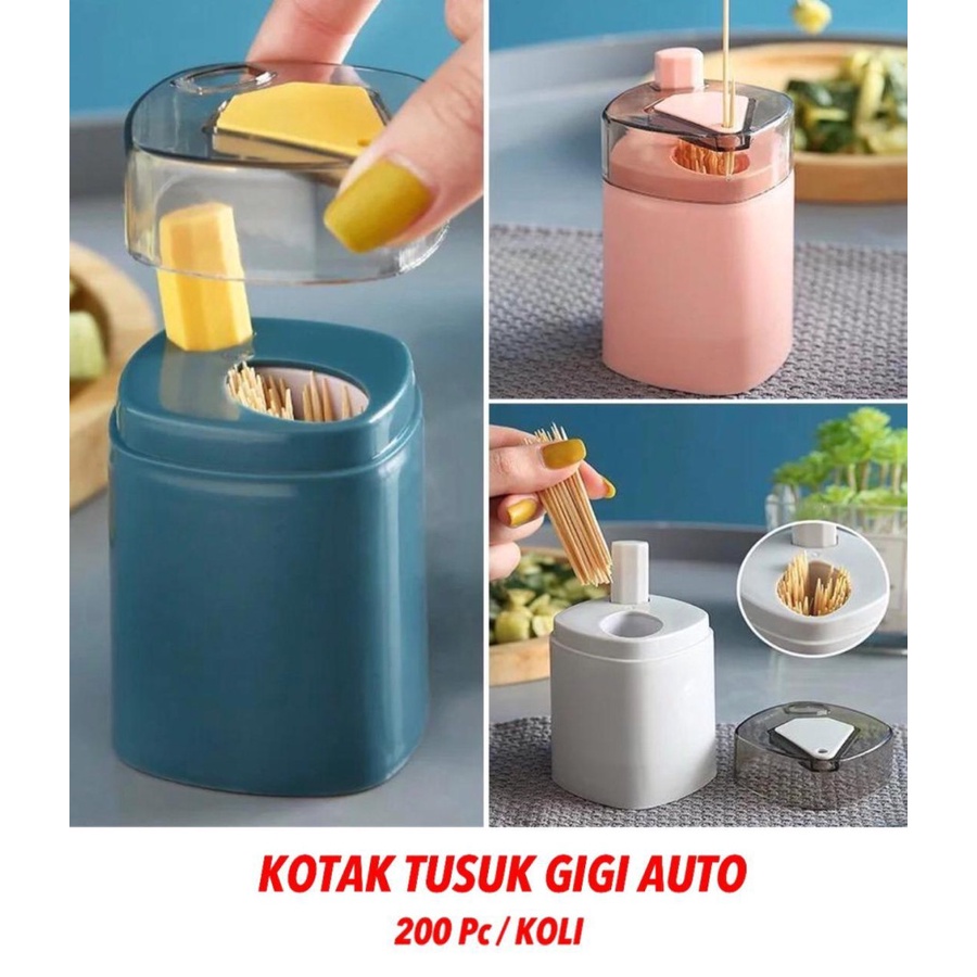 LT- [150GR] Tempat Kotak Tusuk Gigi Otomatis Automatic Toothpick Holder