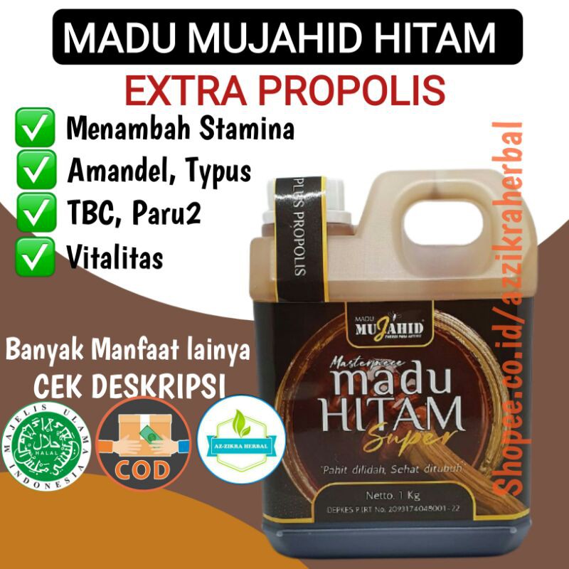 

MADU HUTAN MUJAHID HITAM PAHIT/MANIS SUPER EXTRA PROPOLIS 1KG